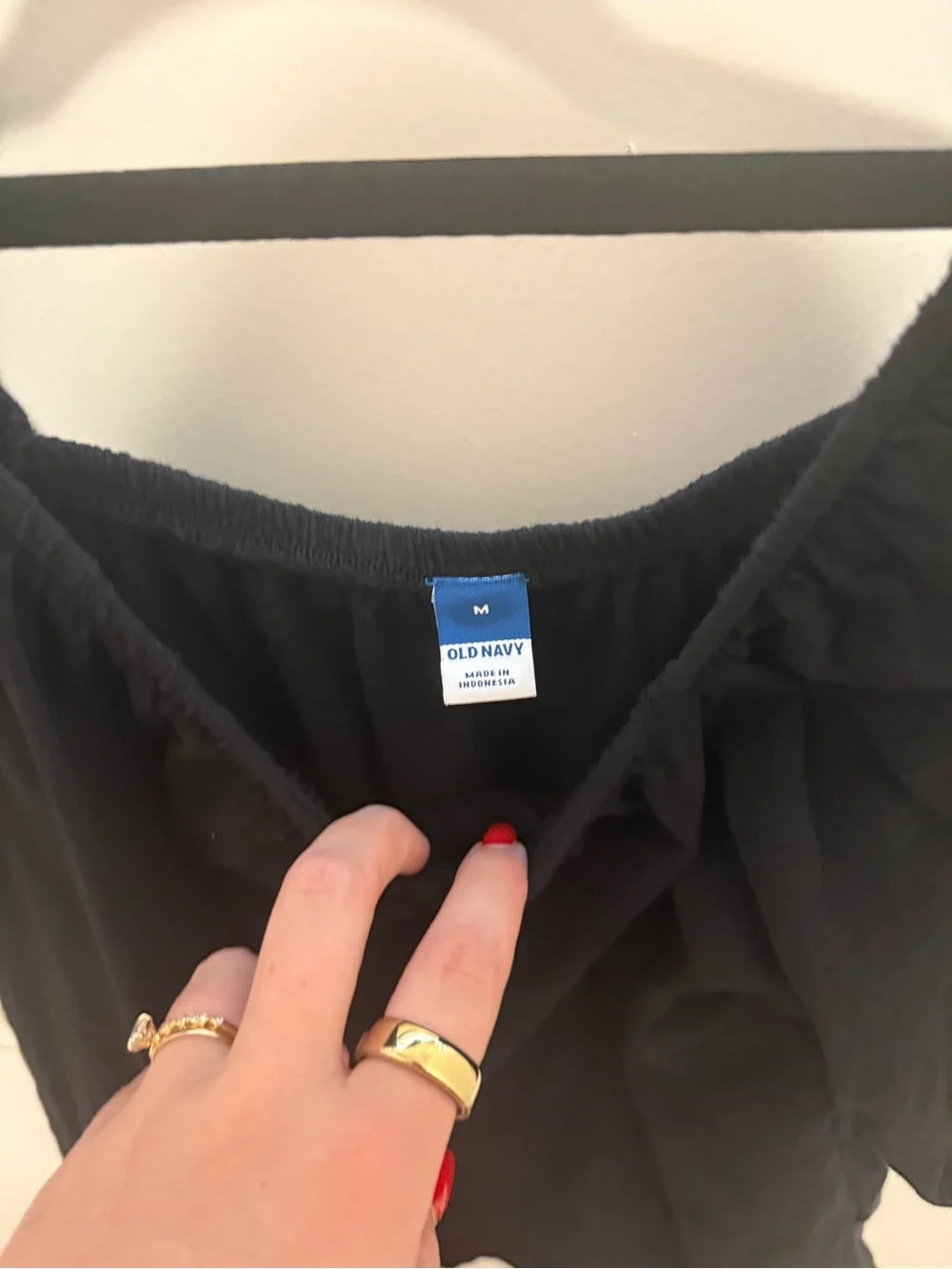 Old Navy Black Square-Neck Puff Sleeve Top - Women
